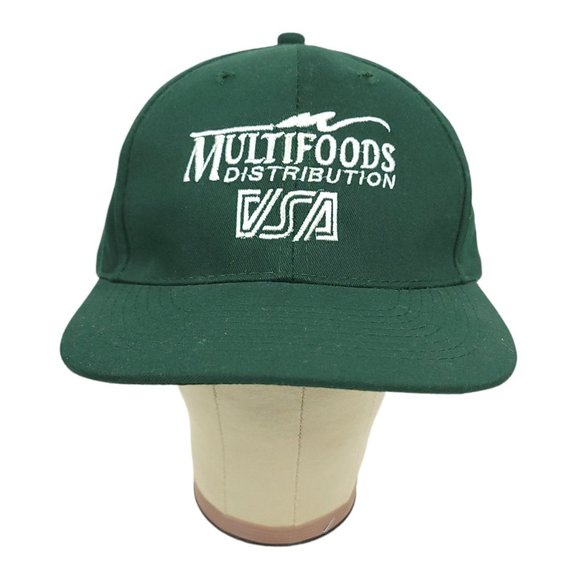 Otto Cap Multifoods Distribution Adjustable Tuck Strap Cap Trucker Hat Green - Picture 5 of 8